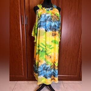 Brand new Madison Paige. Size Small. Green Tropical Cocktail Dress